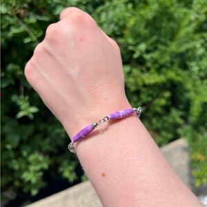 Hand made beaded bracelet and earring set